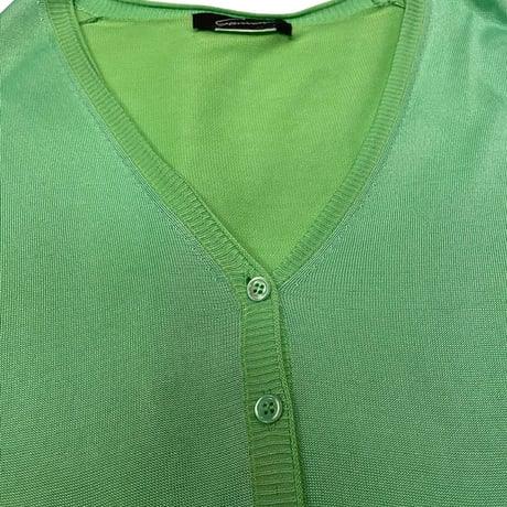 [USED]ライムグリーン　カーディガン💚