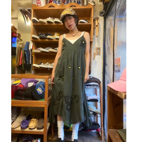 [USED]スパンコールキャミワンピ