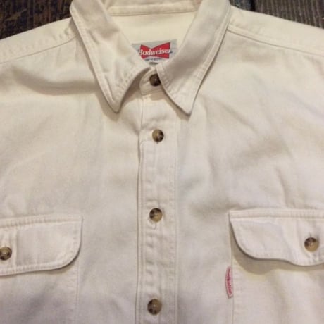 [USED] "BUD" WHITE DENIM SHIRTS