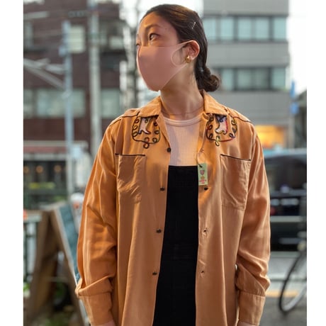 [USED] 50's vintage 刺繍ウエスタンshirt!