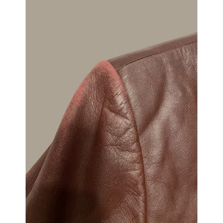 [USED］赤茶LEATHER JKT
