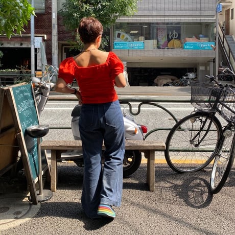 [USED] リネンパフスリーブトップス❤️