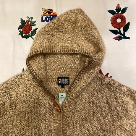 [USED] WOOD ボタンのモヘアカーディガン