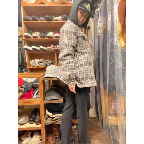 [USED] Dickies 綿入りフードネル BLK/GRY
