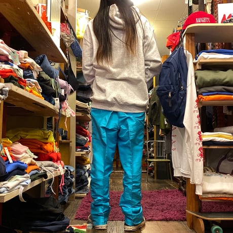 [USED] TURQUOISE 100% SILK PANTS♡