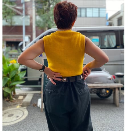 [USED] ノースリーブ リブ ニット 💛