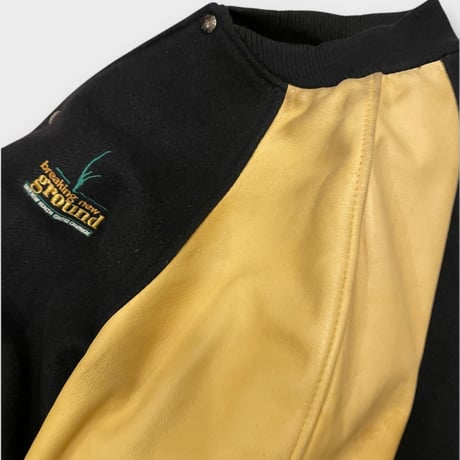 [USED] BLK & CREEM YELLOW レザー スタジャン🟡
