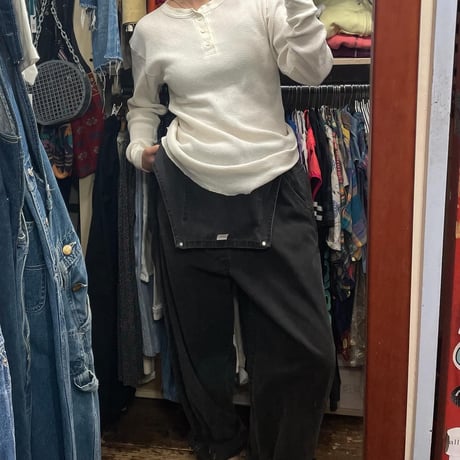 [USED] Hane's ワッフル サーマル ヘンリーネック TOPS