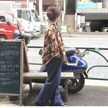[USED] トウモロコシ柄 レーヨンシャツ