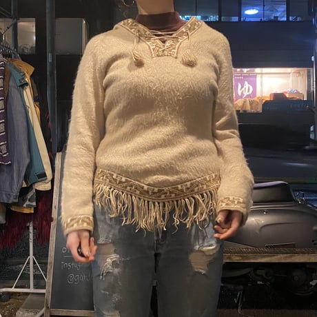 [USED] モヘア🦙フリンジ KNIT