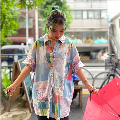 ［USED］パッチワーク風SHIRTS♡