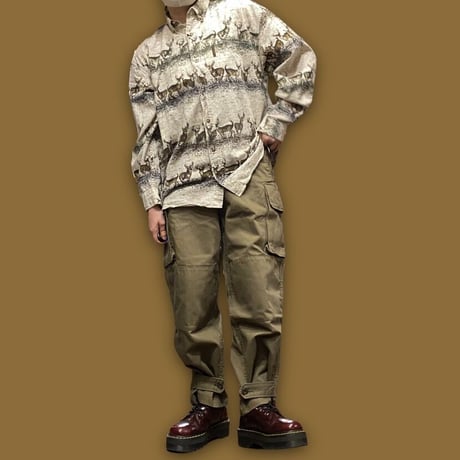 [USED] シカ柄🦌 B.D.シャツ