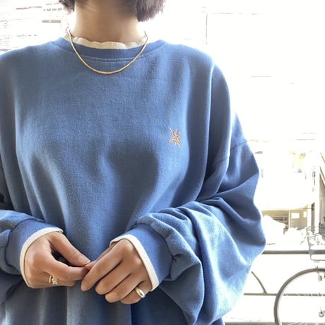 [USED]  GOODプリント! 水色のスウェット