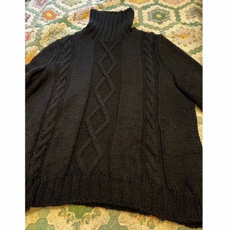 [USED] BLACK タートルニット