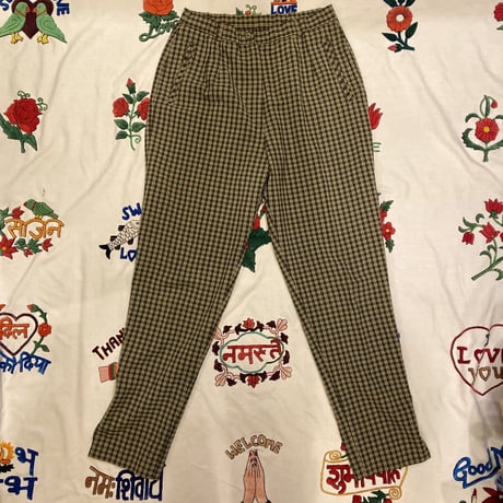[USED] チェック柄テーパードPANTS♡
