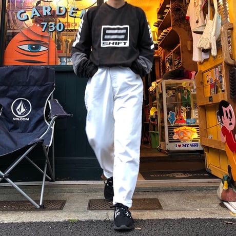 [USED] Euro  80's WHITE DENIM BANANA PANTS