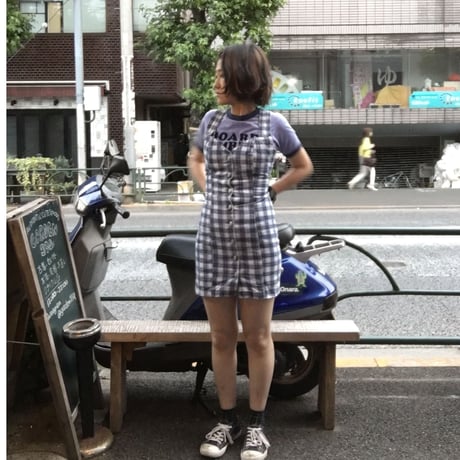 [USED]  チェック柄 COTTON タイトミニワンピース