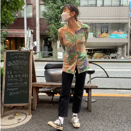 [USED]ピーターマックス風..サイケ柄シャツ