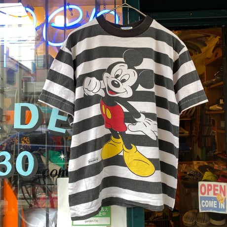 [USED] Hi! Mickey ボーダーtee