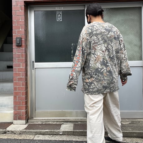 [USED] 袖プリ RealTree CAMO ロンTee