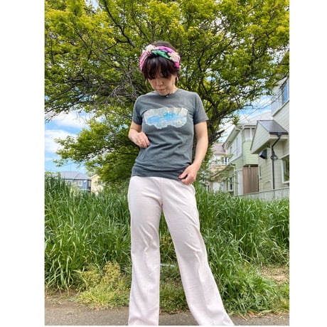 [USED] 70's EURO ポリPANTS(かすりPINK)