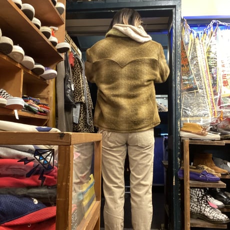 [USED] Vintage シャドーチェックのウールボアJKT