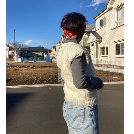 [USED] 白ニットベスト