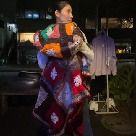 [USED]  KNIT の BIG 大判 ラグ ♡