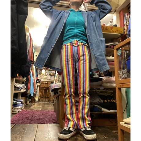 [USED]カラフルストライプパンツ