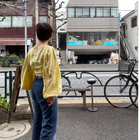[USED]  リネンバルーンスリーブTOPS