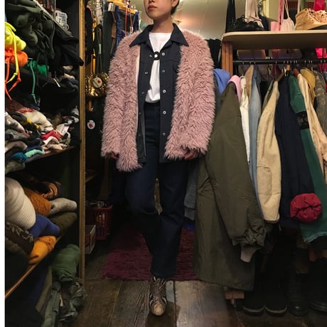 [USED] あわ〜いPINKフェイクファーJKT