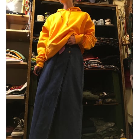 [USED] POLO  COUNTRY  Denim long wrapped skirt