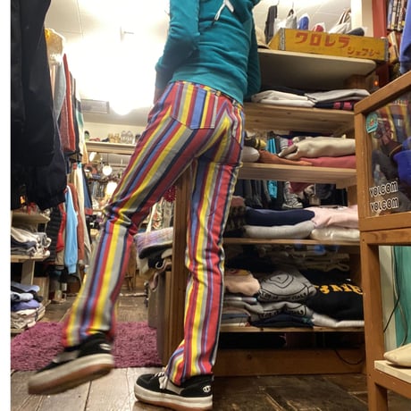 [USED]カラフルストライプパンツ