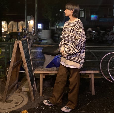 [USED] ノルディック柄アクリルKNIT