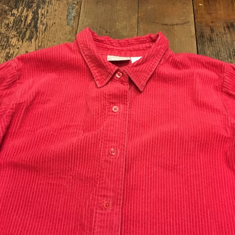 [USED] RED 太畝コーデュロイシャツ