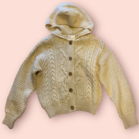 [USED] かわいいデザイン♡  フード付きニットカーディガン