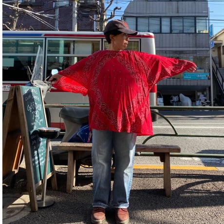 [USED] vintageバンダナ Re-makeチュニック