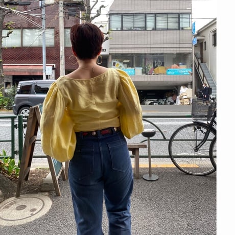 [USED]  リネンバルーンスリーブTOPS