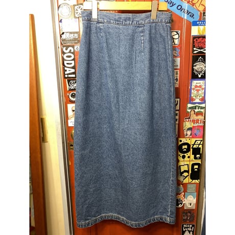 [USED] フロントボタンデニムLONG SKIRT♡