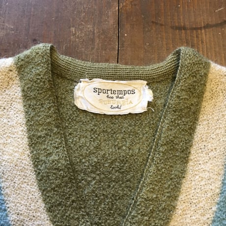[USED] vintage ちび丈3色Vニット