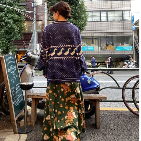 [USED] アヒル柄ロールネックKNIT