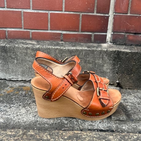 [USED] made in italy  ウッドソール サンダル