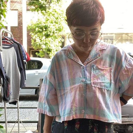 [USED] ショート丈 チェックシャツ ♡