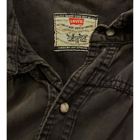 [USED] 90~00's Levis BLACK  デニムシャツ