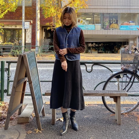 [USED] Sears "ROEBUCKS" ボアデニムVEST♡
