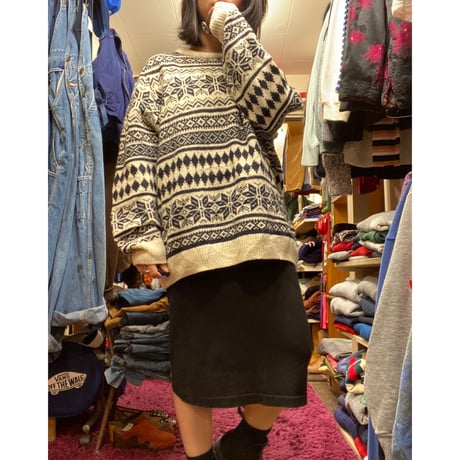 [USED] ノルディック柄アクリルKNIT