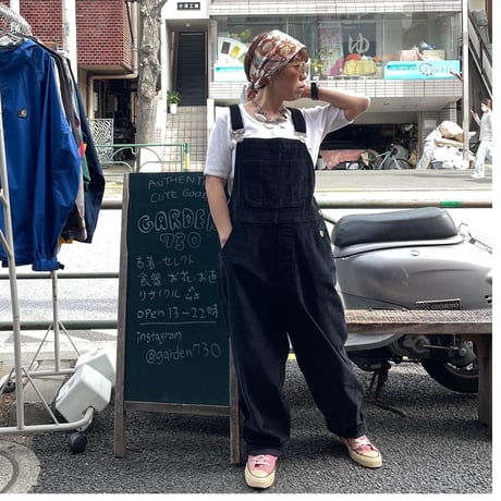 [USED] BLACK コーデュロイオーバーオール