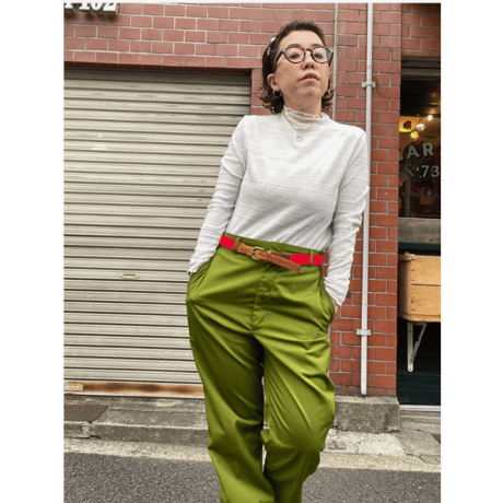 [USED] CANVAS × レザー ベルト W29~32