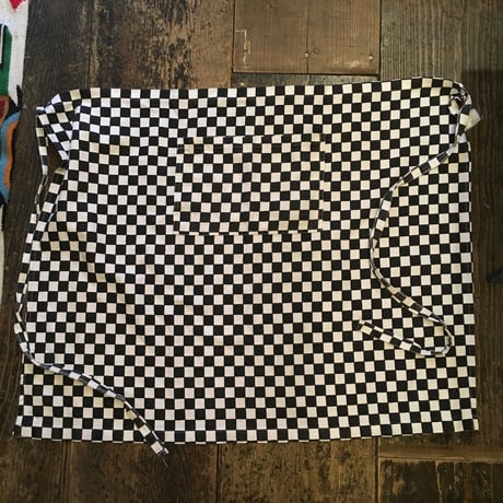 [USED] vintage カッコイイ‼︎チェッカーエプロン