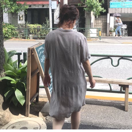 [USED] シャツ風レーヨンワンピース